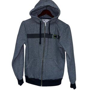 Chive Dark Heather Grey Full Zip Hoodie Hooded Sweatshirt Women's Size Small